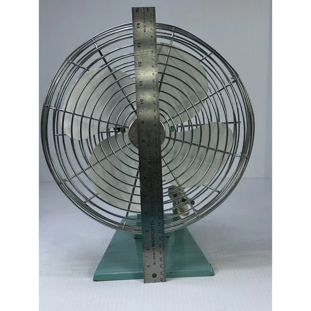 Vintage Superior Electric Model No 1000 Teal Table Fan Base No 1047white Blades